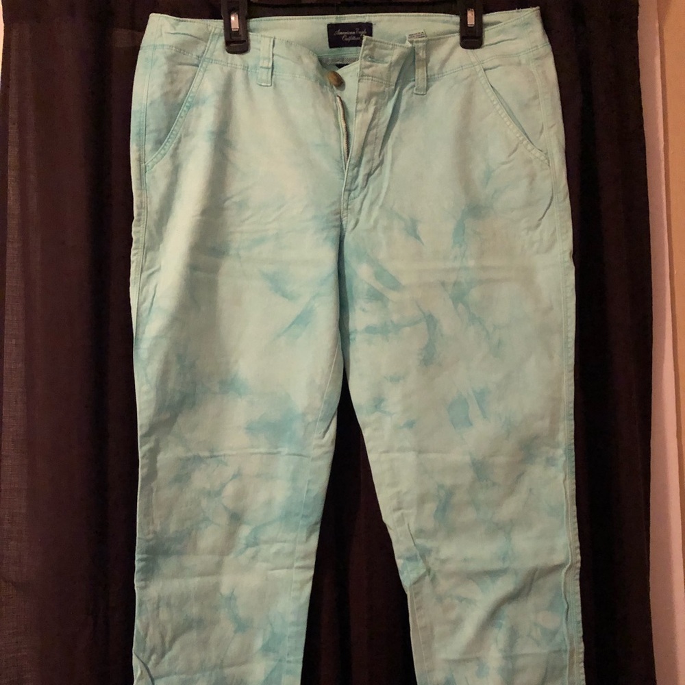 Stretchy Blue tie-dye pant